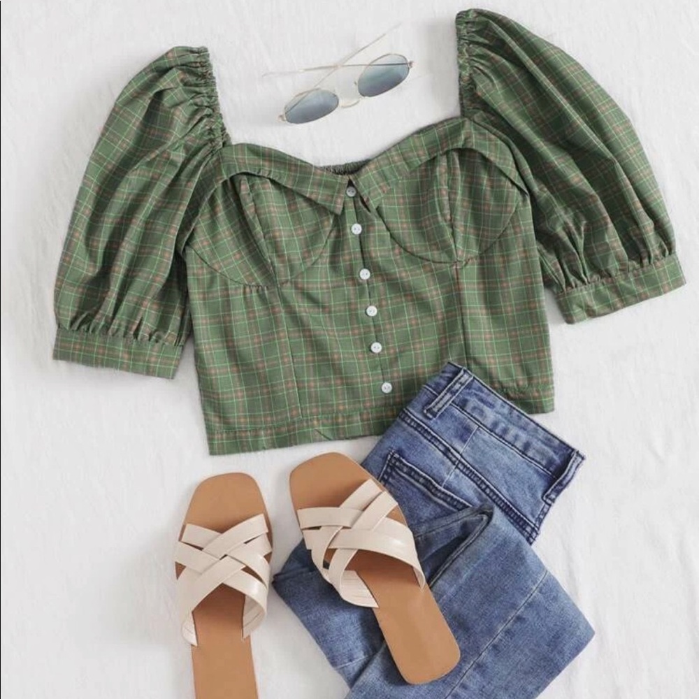 Plaid crop top